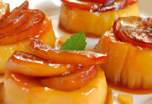 Aumonières de pommes au caramel à l'orange