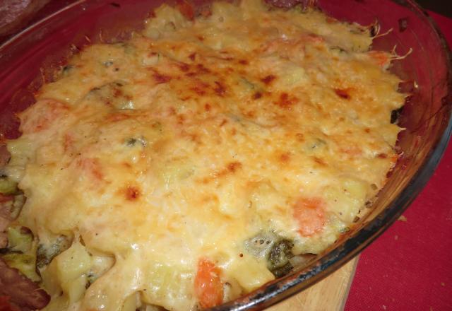 Gratin aux quatre légumes