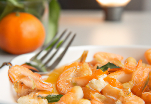 Gambas à la mandarine