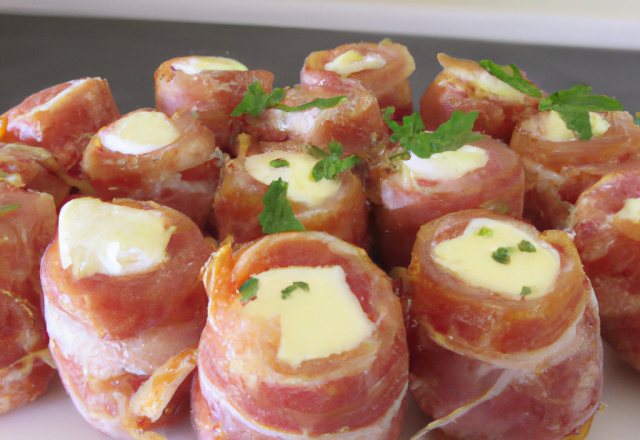 Mignonettes de porc farcies au salami et fromage