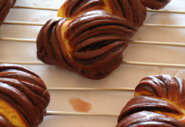 Brioches tressées au chocolat