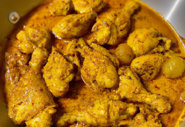 Blancs de poulet au curry rouge