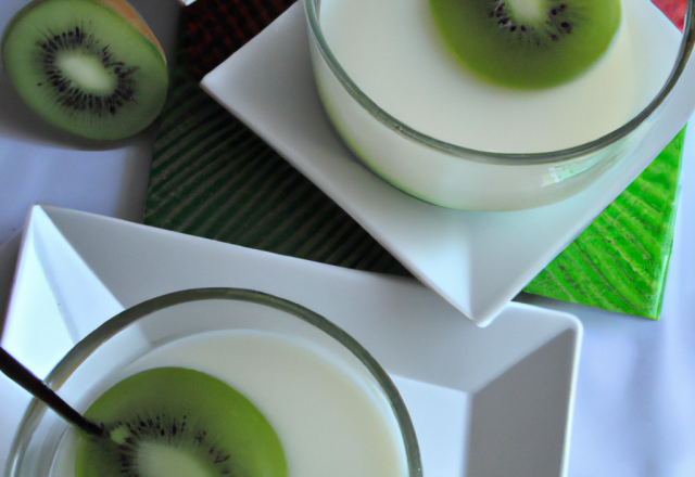 Panna cotta maison aux kiwis