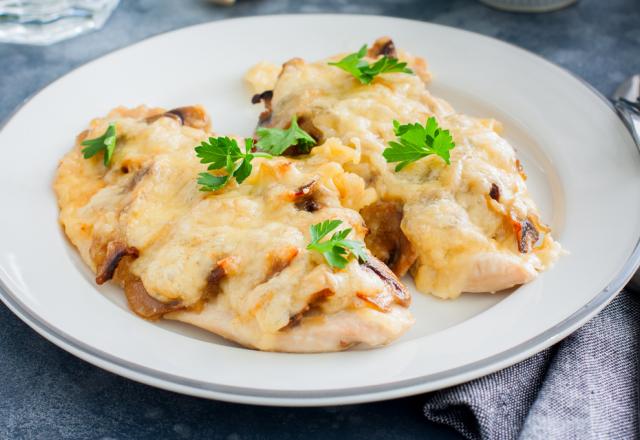 Escalopes de poulet gratinées à la mozzarella