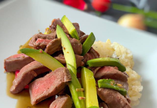 Sauté de bœuf au wasabi