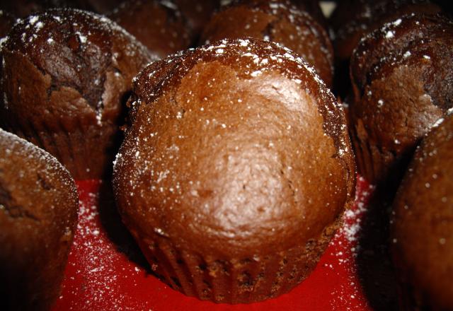 Muffins à la ganache au chocolat