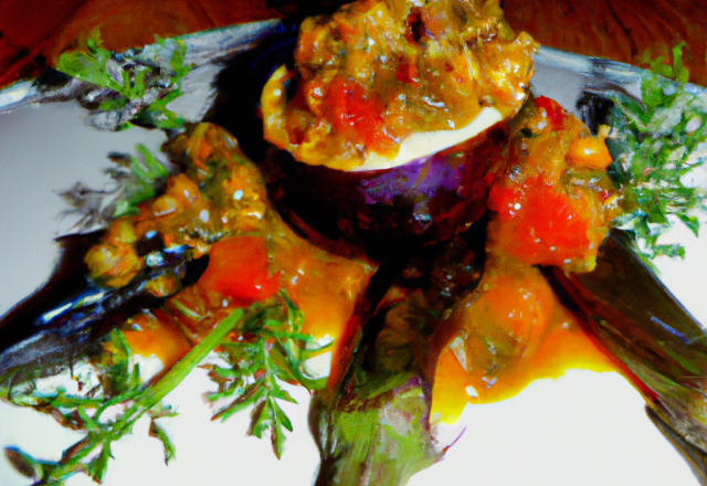 Gressins au curry romarin et sauce tomates et ail façon caviar d'aubergine