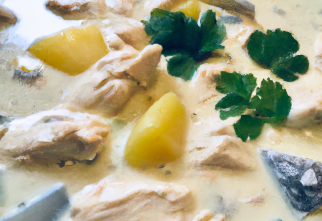 Emincé de poulet au lait de coco