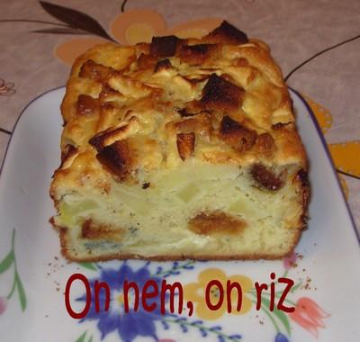 Cake au bleu, pommes et pain d'épices