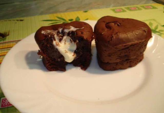 Mini fondant au cœur chocolat blanc