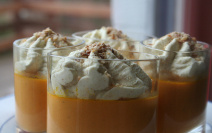 Panna cotta de carotte et sa chantilly au cumin/curry