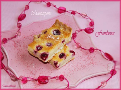 Tarte au mascarpone et framboises