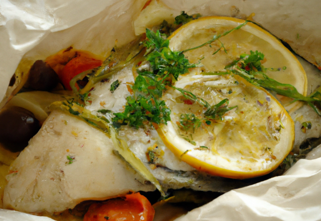 Papillote de poisson à la provençale