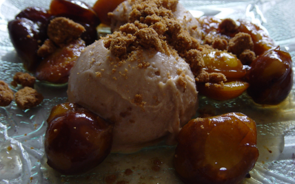 Chaud-froid de tiramisu glacé aux mirabelles