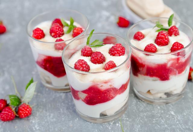 Tiramisu rapide aux framboises