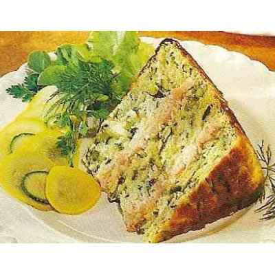 Gâteau de courgettes au saumon