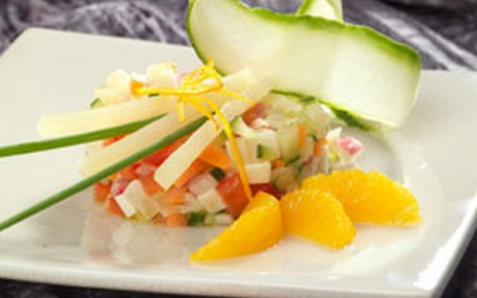 Tartare de jeunes légumes à l'Ossau-Iraty