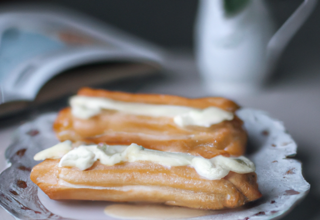 Eclairs à la crème de mascarpone et tagada