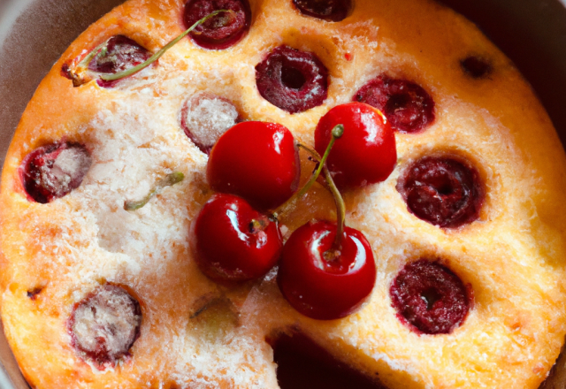 Clafoutis coco aux cerises