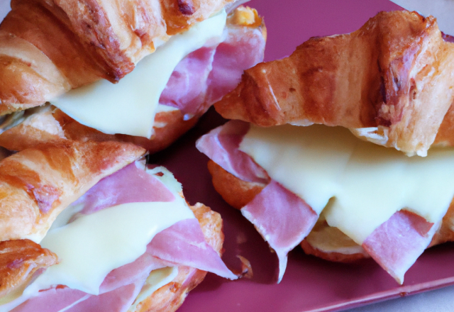 Croissant jambon-fromage pour petits et grands