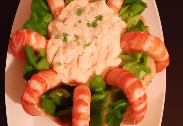 Dôme de boulghour aux crevettes