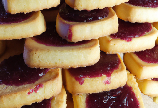 Biscuit de Savoie fourré à la confiture de cerise