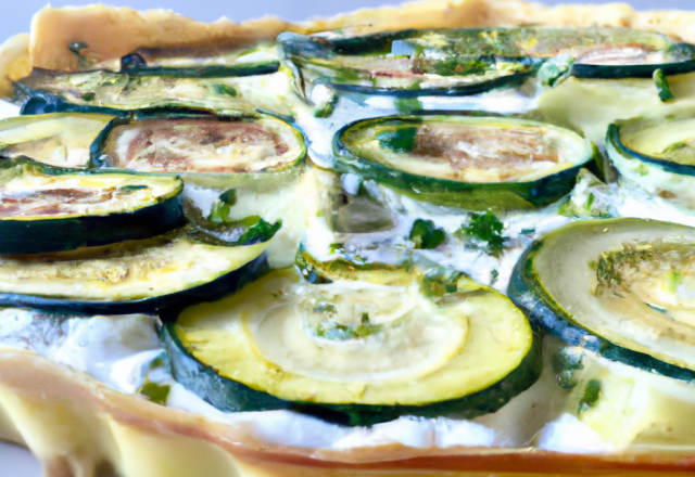 Tarte aux courgettes douceur de chèvre