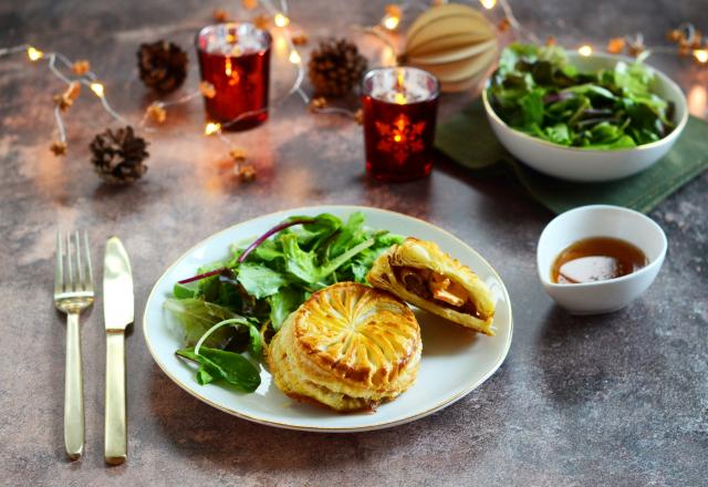 Galettes feuilletées au foie gras et au confit d’oignons