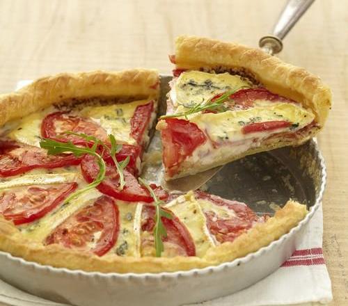 Tarte gourmande à la tomate et au Bresse Bleu