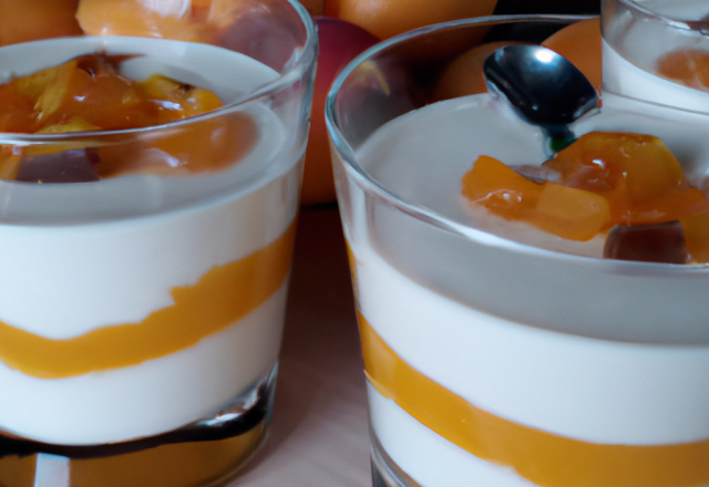 Panacotta vanille, abricots et calisson