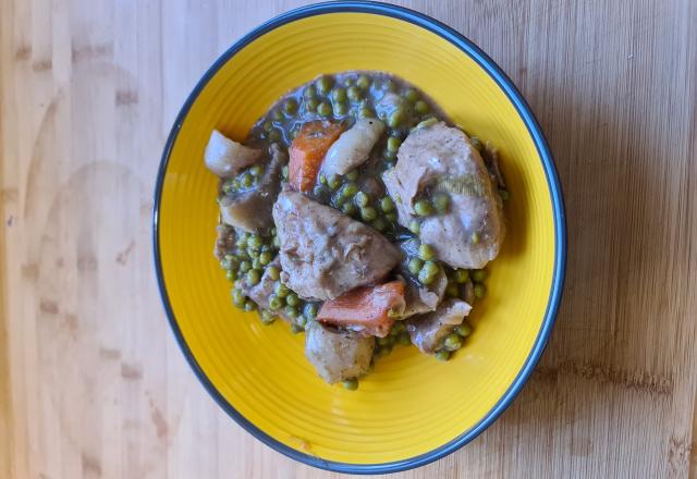 Navarin de dinde, navets et carottes