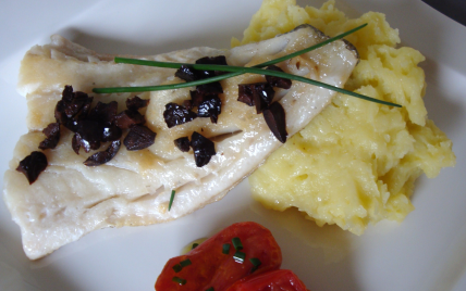 Filet de lieu jaune et son écrasé de pommes de terre à lhuile d'olive