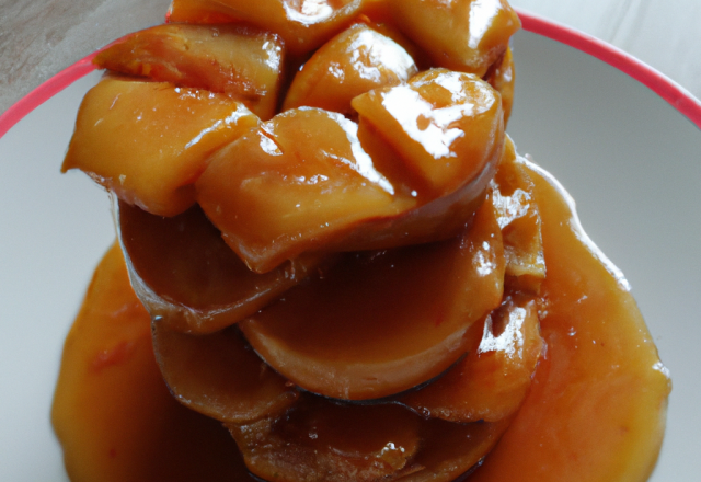 Aumonières aux pommes, caramel beurre salé