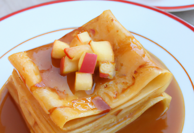 Terrine de crêpes aux pommes caramélisées