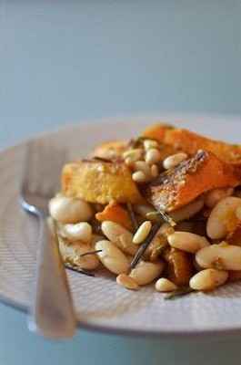 Salade Tiède de Potimarron et Haricots Blancs