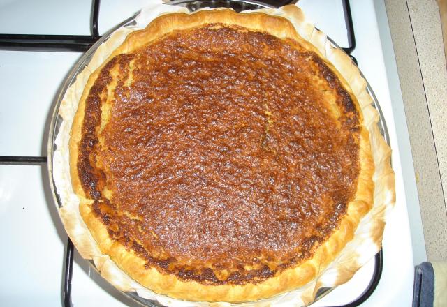 Tarte citronnée au miel et aux amandes