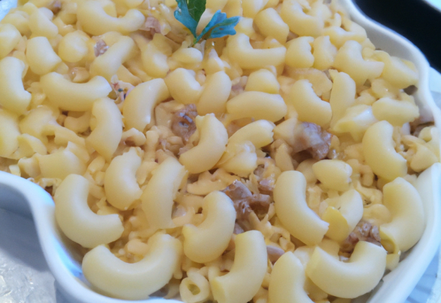 Macaroni à la viande gratiné