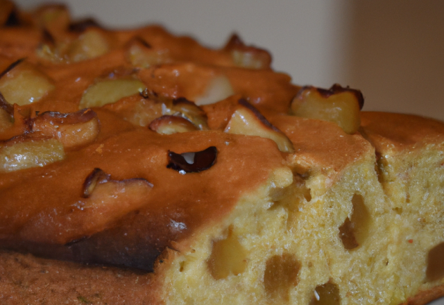 Gâteau aux  pommes et raisins