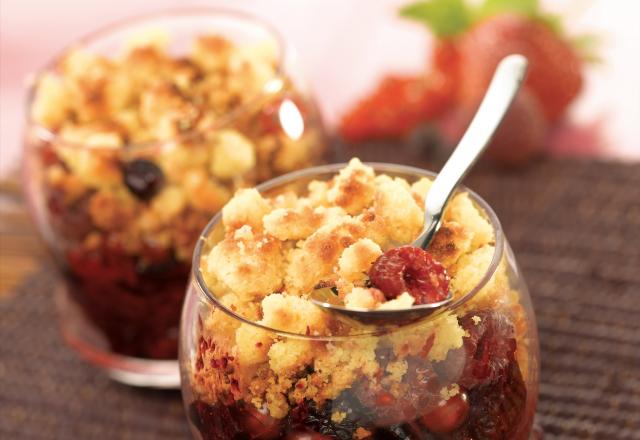 Crumble aux fruits rouges chapelure et tapioca Tipiak