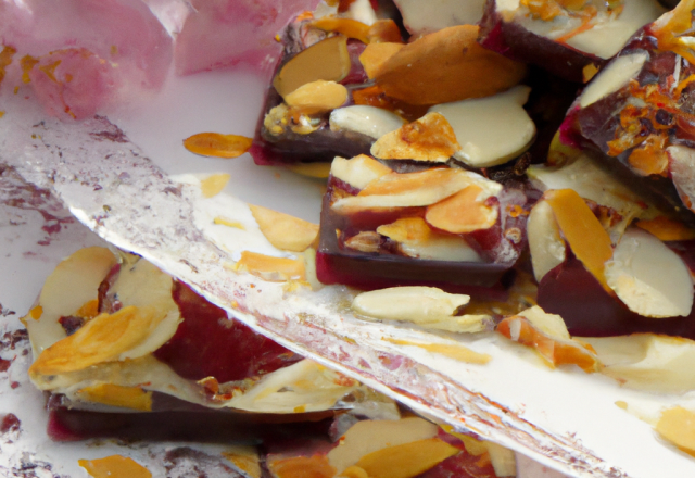 Chocolats de Pâques à la confiture de cerise et fraise aux amandes