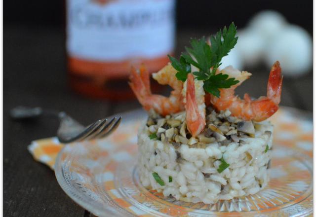 Risotto Rosé - Pamplemousse et Champignons