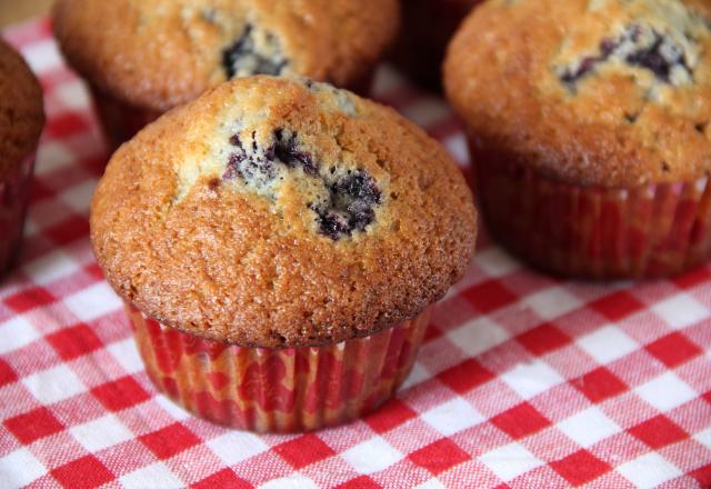 Muffins aux myrtilles classiques