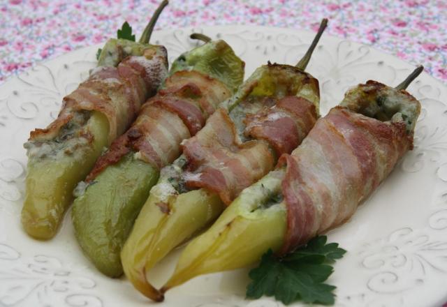 Le Roquefort PAPILLON en version estivale dans des piments doux farcis cuits à la plancha, au barbecue ou au four