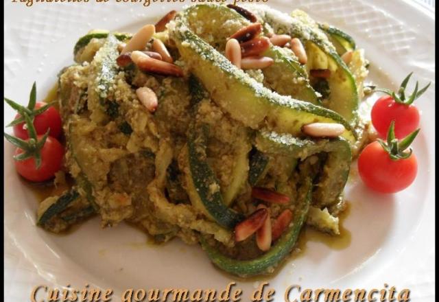 Tagliatelles de courgettes sauce pesto