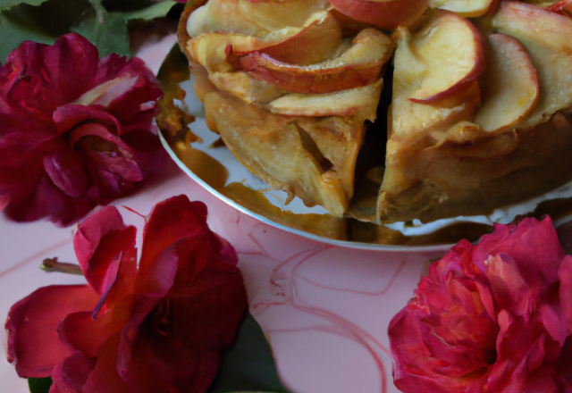 Gâteau de pommes à la fleur de châtaigne