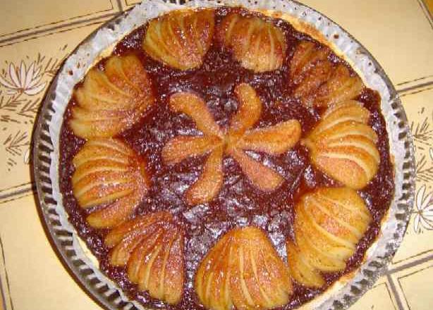 Tarte au chocolat et poires sans gluten