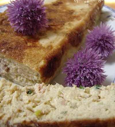 Terrine au tofu soyeux, thon, échalote et ciboulette