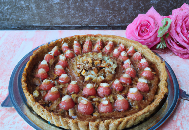 Tarte bressane aux pralines roses