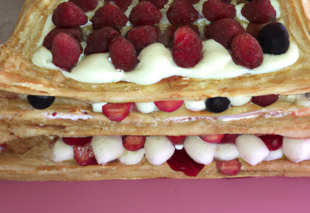 Millefeuille aux fruits rouges