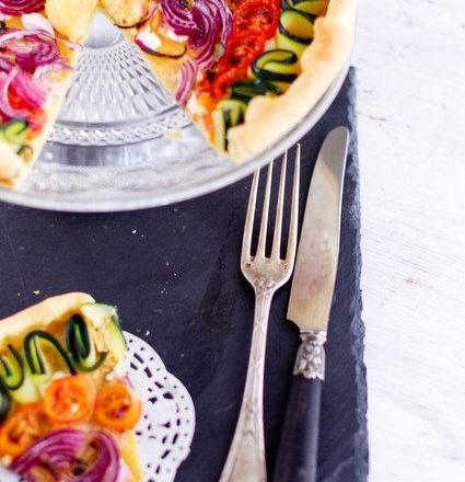 Tarte fine légumes et moutarde